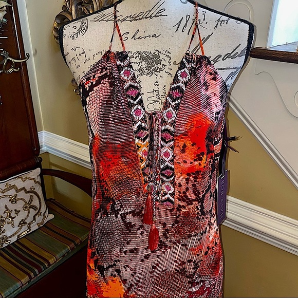 Hale Bob beaded snakeskin maxi dress- RARE! - Picture 5 of 12